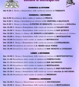 Calendario della Benedizione dei cimiteri 2026